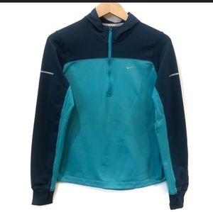 teal nike zip up hoodie